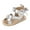 Silver, variant on Aayomet Summer Children And Toddler Shoes Boys And Girls Sandals Flat Sole Light Solid Color Open Toe Kids Slides Size 4,Gold 5