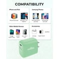 thumbnail image 5 of Liquipel Powertek Pastel Type-C Fast Charging Wall Charger 20W PD USB-C with Foldable Plug, for iPhone, iPad, iWatch, Galaxy, Tablet, 5 of 7