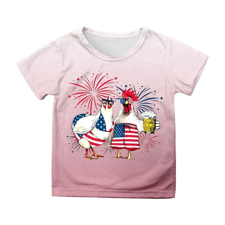 

Toddler Independence Day Boys Girls Prints Short Sleeve Prints T Shirt Tops Clothes Athletic Wear for Girls Girls Clothes Size 8 Toddler Girl 2t Toddler Girl Clothes Size 4t Ruffle Toddler Tech Shirt