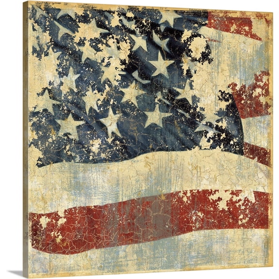 Great BIG Canvas | "Old Glory II" Canvas Wall Art - 24x24