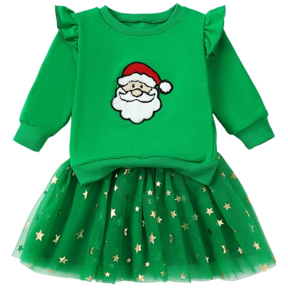 UYYX Christmas Boys 4T Clothes Christmas Toddler Clothes For Boys Fall Girl Clothes Long Sleeve Crewneck Sweatshirt Top Pants With Pocket Girl Outfit 2-3 Years