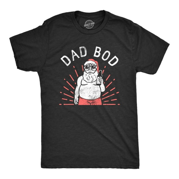 Mens Dad Bod Santa T Shirt Funny Sarcastic Christmas Drinking Santa Clause Tee for Guys Graphic Tees