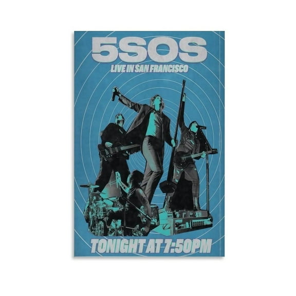 5 Seconds of Summer By Calm Tour Canvas Poster Mural Decor Printing Picture Painting Living Room Hallway Decor Unframe-style