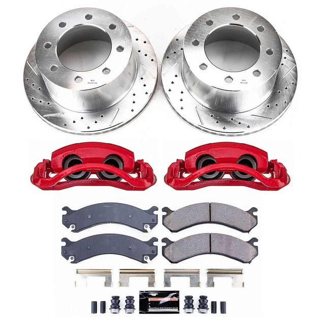 PowerStop Rear Z23 Evolution Sport Brake Pad and Rotor Kit with Red Powder Coated Calipers Fits: CHEVROLET GMC Select Models KC5337