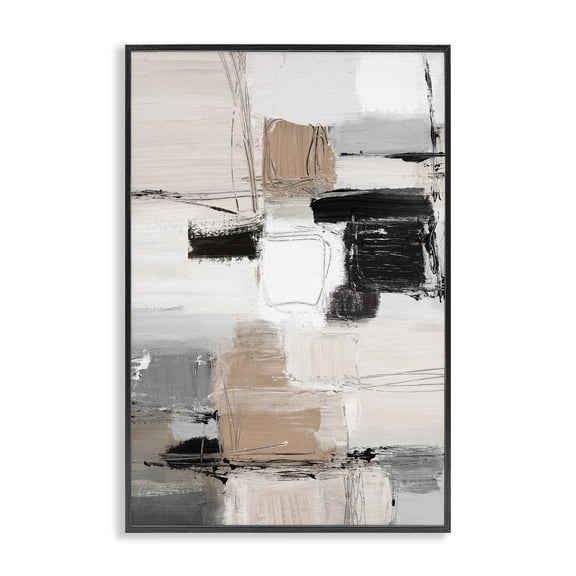 Stupell Industries Contemporary Neutral Variety Black Framed Giclee Art, design by Lanie Loreth