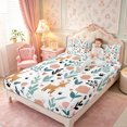 thumbnail image 3 of Manfei Cute Deer Queen Sheets 4 Pieces,Cartoon Flowers Queen Sheet Sets,1 Flat Sheet,1 Fitted Sheet and 2 Pillowcases, 3 of 6