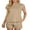 03-Khaki, variant on JWD Outfit Sets for Women 2 Piece Sets Casual Short Sleeve Pullover Tops and Elastic Waist Knitted Shorts Black L