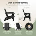 thumbnail image 4 of WestinTrends Ashore Outdoor Patio HDPE Plastic Modern Adirondack Dining Chair, Black, 4 of 16