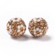 thumbnail image 3 of Polymer Clay Rhinestone Beads Pave Disco Ball Beads Round with Flower Mixed Color 16mm Hole: 1.6~1.8mm, 3 of 4