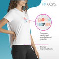 thumbnail image 4 of FITKICKS Optimist Tee Lightweight Short Sleeve Crew Neck Top T-Shirt, White X-Large (Women's), 4 of 8