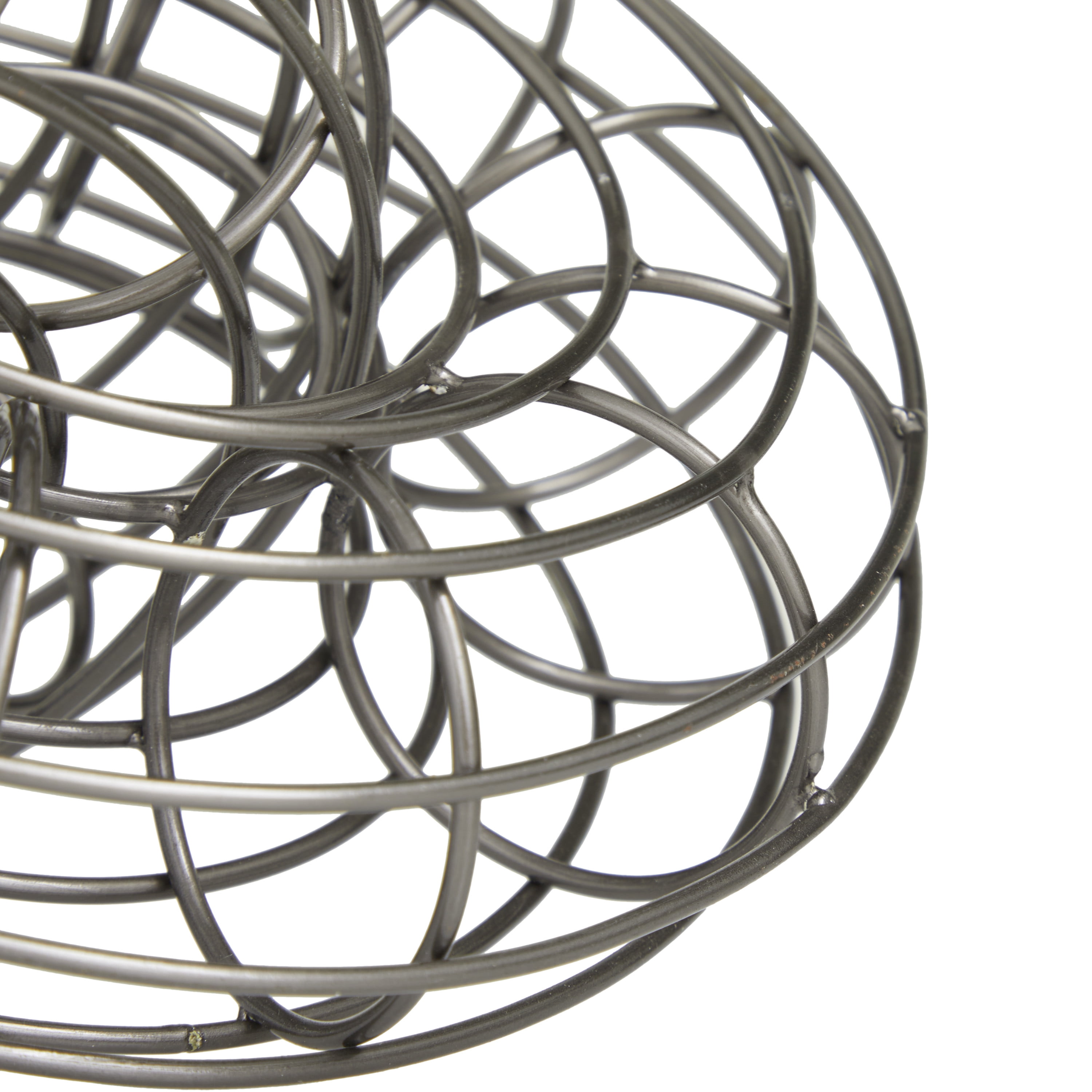 11", 8"W Gray Metal Wire Chain Sculpture, by DecMode (2 Count)