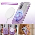 thumbnail image 3 of Fyxkocm for Samsung S20 FE Case with Butterfly Stand and Lanyard, Women Girls Bling Luxury Gradient Glitter Clear Phone Case Shockproof Protective Cover for Galaxy S20 FE, Purple, 3 of 7