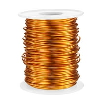 Uxcell 16 Gauge Aluminum Craft Wire 1.5mm 98.5ft Flexible Bendable Anodized Metal Jewelry Sculpting Wire for Jewelry Making Modelling Craft DIY, Gold Tone
