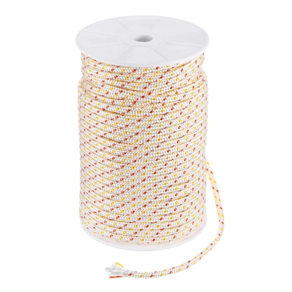 Uxcell Recoil Starter Rope Pull Cord 4.5mm 50m Nylon Pull Cord for Chainsaw White Red Yellow
