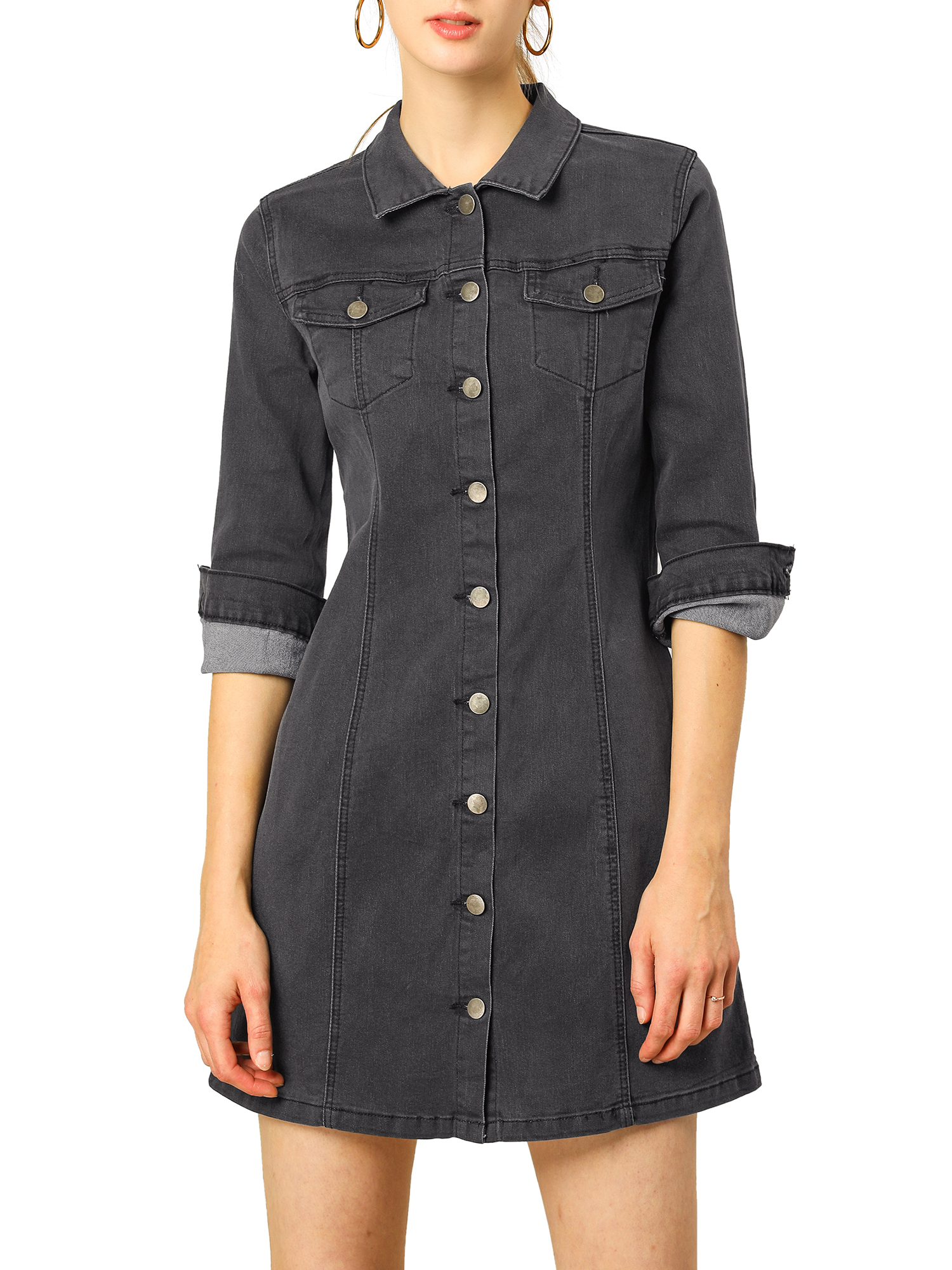 walmart denim shirt dress