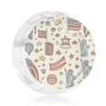 thumbnail image 3 of Round Glass Ashtray 8.5×3.5in Non-Bubble Anti-Rolling Edge Smooth Not Hurt Hands For Living Room Bedroom Work Hotel Office Car Independence Day Theme Elements Star (4), 3 of 8