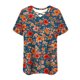 thumbnail image 4 of Tops de Manga Corta de Tamaño Más de las Mujeres, Blusas de Cuello en V Impresas de Verano de Moda para Uso Casual, Diario Y de Fiesta, 4 of 6