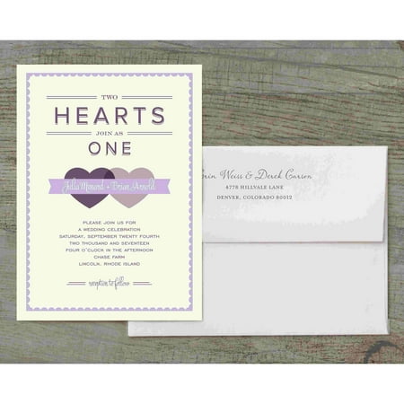 Two Hearts Deluxe Wedding Invitation