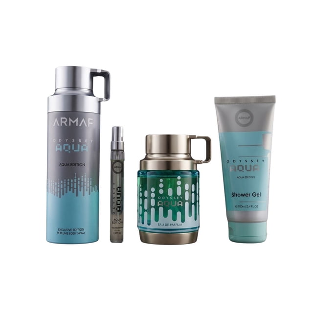 Armaf Odyssey Aqua (100ml + 10ml + SG100ml + DEO200ml) 4 Pz Para Hombre