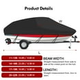 thumbnail image 4 of YEOPGYEON Trailerable Boat Cover, 20'-22' 600D Oxford Cloth Waterproof UV Resistant Heavy Duty Fishing Ski Bass V-Hull Runabouts, 4 of 9