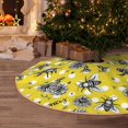 thumbnail image 6 of Daiia Honeybee Drawing Merry Christmas Tree Skirt , Xmas Large Lace-up Tree Skirt, Santa Snowflakes Rustic Home Decorations New Year Party Farmhouse Decor-30", 6 of 7