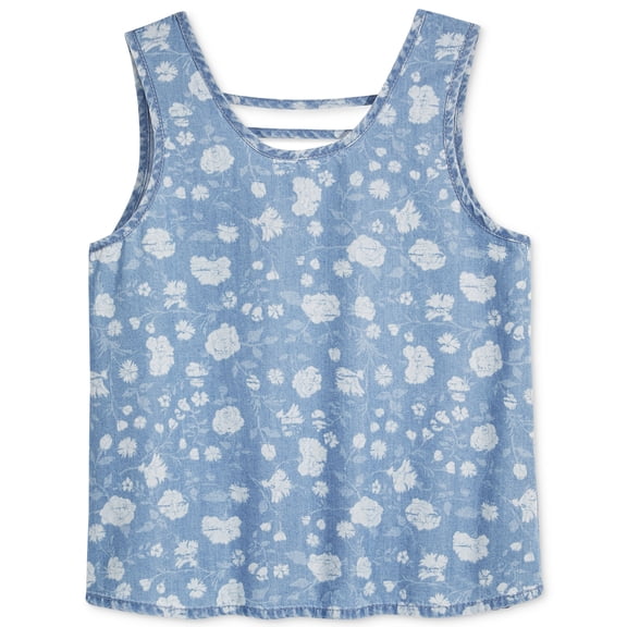 Tinsey Girls Tank Top (Small, Light Blue)