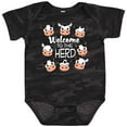 thumbnail image 3 of Inktastic Welcome to the Herd with Cute Black and White Holstein Cows Boys or Girls Baby Bodysuit, 3 of 5