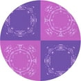 thumbnail image 1 of Ahgly Company Machine Washable Indoor Round Transitional Purple Area Rugs, 7' Round, 1 of 7