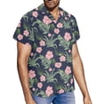 thumbnail image 2 of KUIFORTI Tropical Hibiscus Hawaii Matching Couple Outfits His and Hers Summer Outfits Short Sleeve Button Down Soft and Comfortable Fit for Outdoor Picnic Washable, 2 of 5