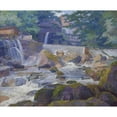 thumbnail image 3 of Hugo Schubert 17x15 Black Modern Framed Museum Art Print Titled - River Defense with Mill, Klam Near Grein (1913), 3 of 5