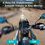 Action Camera 4K 60FPS 30MP with Front LCD and Rear Touchscreen, Underwater Camera 132FT Waterproof with 64GB Card,EIS,5X Zoom, 2.4G Wifi Remote Control,Vlog Cam,Dual Batteries,Mount Kit