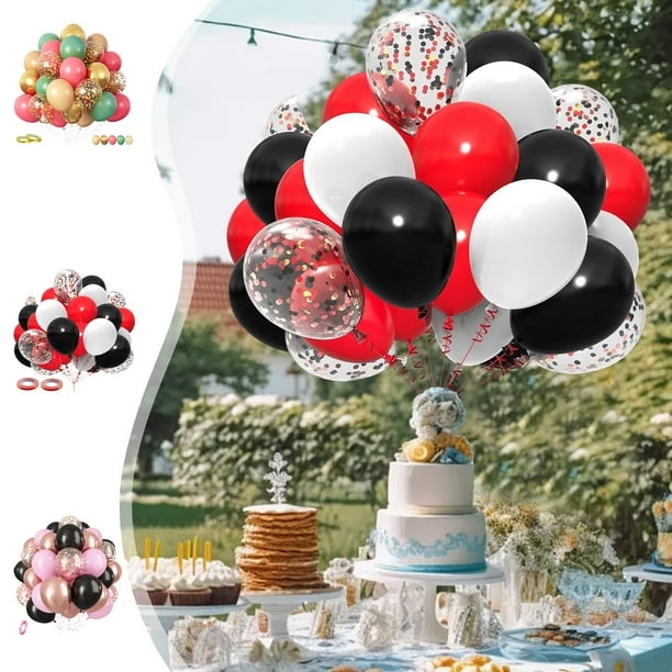 Set de globos multicolores - 30 piezas de globos de poliéster para fiesta para decoraciones, cumpleaños, bodas y fiestas