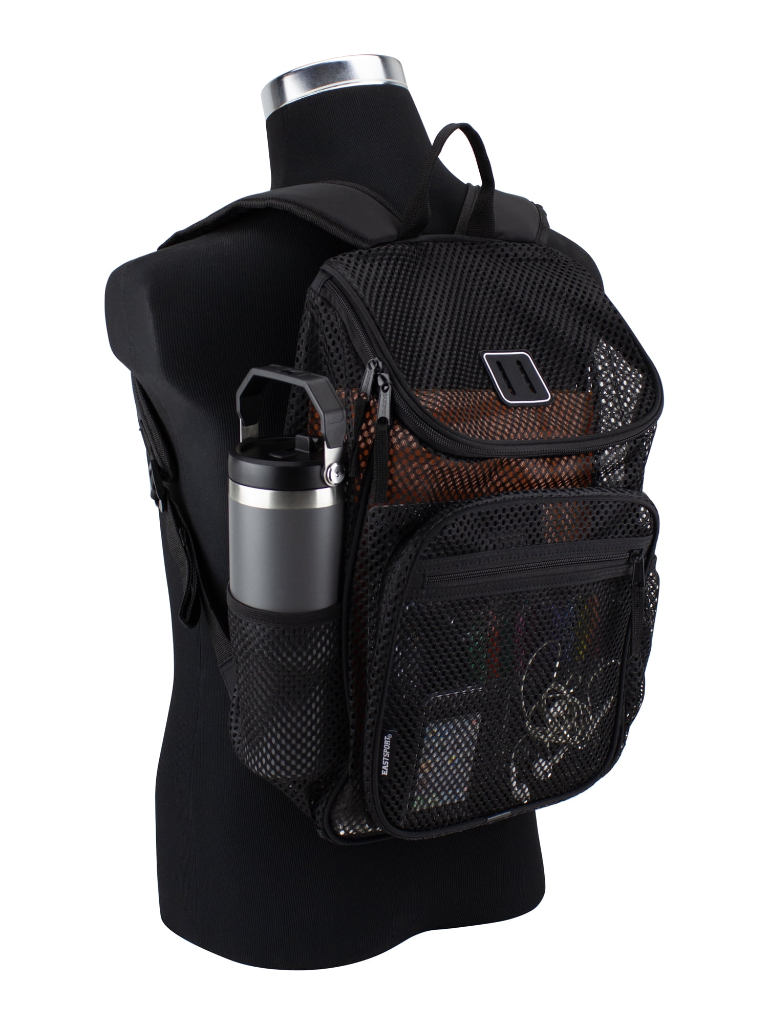 Eastsport Myth Pro Top Loader Mesh Backpack, Black/Black