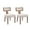 Nailhead-beige, variant on Guyou Mid Century Modern Dining Chairs Set of 2, Farmhouse PU Upholstered Metal Nailhead Trim Kitchen Chairs with Curved Backrest and Hardwood Legs, Brown