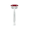 thumbnail image 3 of ANGARA Natural Oval Solitaire 1.25 ct Ruby Cocktail Ring in 14K White Gold for Women (Size-8x6mm) | July Birthstone Jewelry for Her | Natural Ruby Rings, 3 of 10