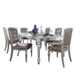 thumbnail image 1 of Topline Home Furnishings Sophisticated Silver 7pc Dining Set, 1 of 6