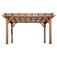 thumbnail image 2 of Backyard Discovery Beaumont 14'x10' Cedar Wood Patio Pergola Kit, Trellis Roof, PowerPort, 2 of 11