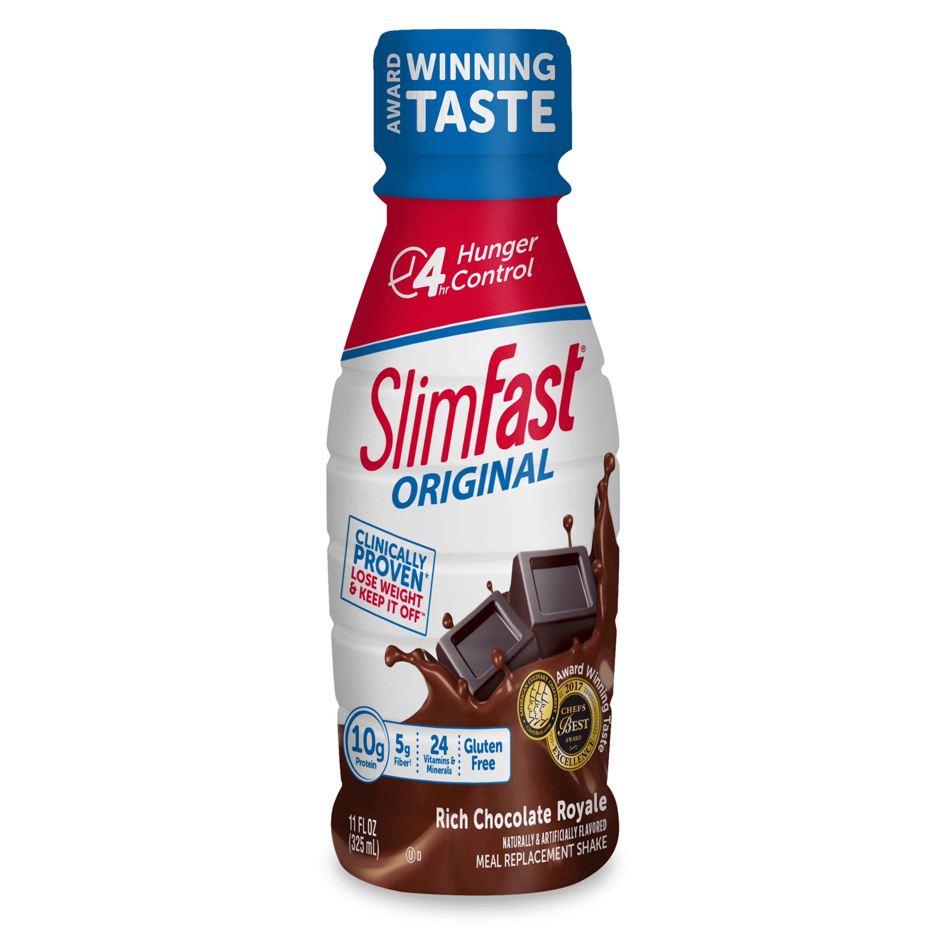SlimFast Original Ready to Drink Meal Replacement Shakes, Rich Chocolate Royale, 11 fl. oz., 4 Pack