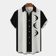thumbnail image 2 of TAIAOJING Mens Bowling Shirts Summer Hawaii Casual Loose PrinTurn Collar Short Sleeve Button Down Shirts, 2 of 5