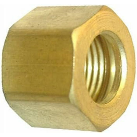Larsen Supply Brass Compression Nut - Plumbing Compression Nut - 2 Piece, 0.12"