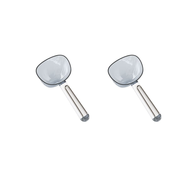 Cuchara Medidora Paquete de 2 cucharas medidoras de cocina de gran capacidad y palas para arroz, cucharas dos en uno para raciones de granos, harina e ingredientes para hornear (blanco) Rkxzt