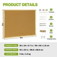 thumbnail image 4 of Cork Boards for Walls with Wooden Frame 36" x 24", Double Sided Office Board for Wall Organizer, Bulletins Board Decorative Hanging Pin Board for School, Home & Office, Notice Board Memo Board, 4 of 9