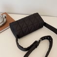 thumbnail image 2 of Bolso de mano de algodón con esponja y diseño de rombos bordados, bolso de hombro para mujer, bolso cruzado pequeño cuadrado de moda para invierno, 2 of 6