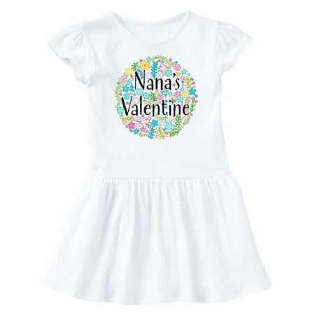 

Inktastic Nana s Valentine with Flower Circle Gift Baby Girl Dress