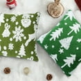thumbnail image 6 of SANMADROLA Christmas Throw Pillow Covers, 18x18 Throw Pillows Soft Plush Cushion Covers, Set of 2 Xmas Tree Pillowcases Holiday Festivals Winter Home Decor Sofa Couch Bed Porch, Green, 6 of 9