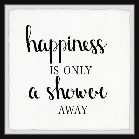 Marmont Hill Shower Happiness Framed Wall Art, 12" x 12"