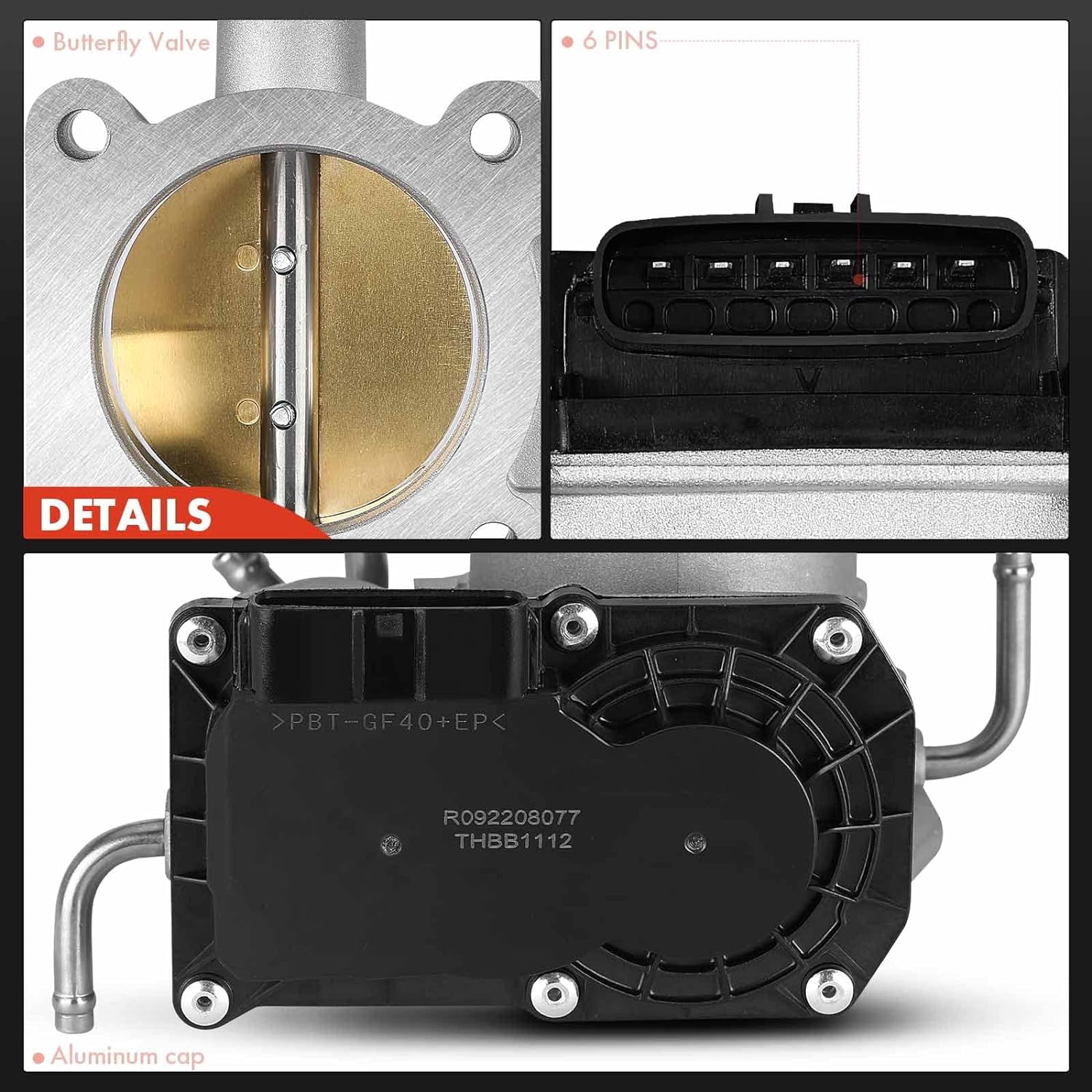 A-Premium Electronic Throttle Body Compatible with Nissan Altima 13-18, Rogue 14-19, Rogue Select 14-15, Frontier 05-19, L4 152 2.5L 2488cc, Replace# 16119-3TA0A, 16119-EA00A