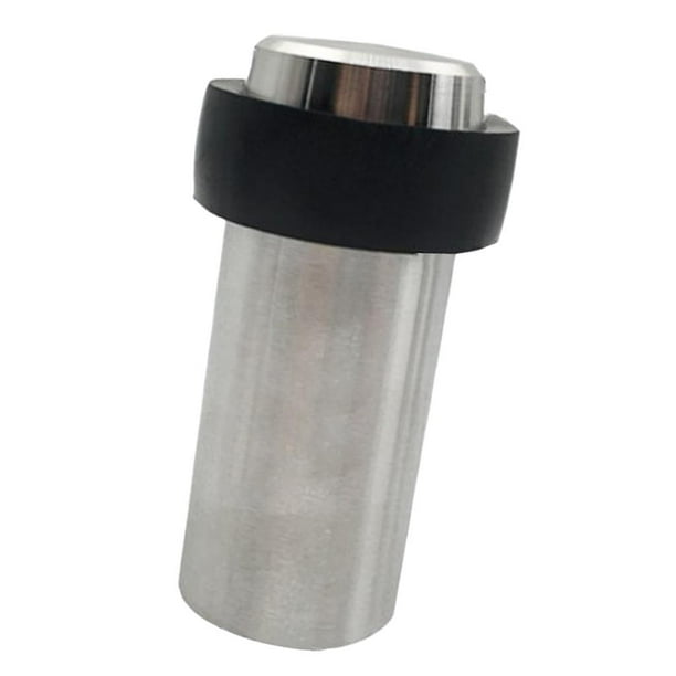 Tope de puerta de acero inoxidable con cuña protectora para suelo de puertas redondas. 80mm