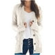 thumbnail image 2 of ICHUANYI Clearance Women's Knit Cardigans Loose Slouchy Oversized Wrap Chunky Pocket Sweaters Coat(White, XL) ICHUANYI WER2023080811226, 2 of 7