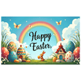 thumbnail image 2 of Happy Easter Backdrop Easter Egg Bunny Scene Birthday Party Wall Decor Background Spring Decoration Photography Props Holiday Banner, 2 of 5